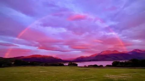 Madfuller/BBC Weather Watchers Rainbow at Loch na Keal, Mull