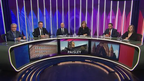 Debate panel on TV