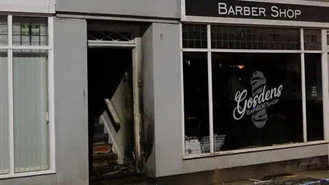 Dan Jessup A burnt-out barber shop. 