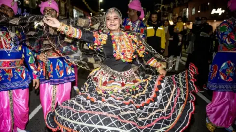 Beth Walsh A dancer at Diwali festivities in Leicester