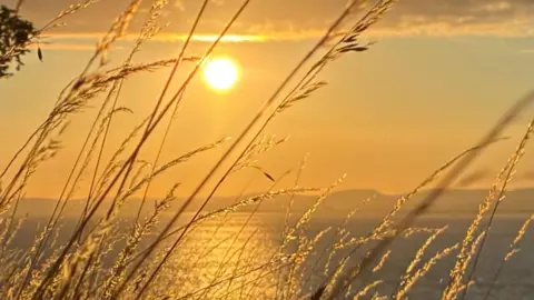 Posset Codger/Weather Watchers A sunset at the beach in Portishead.