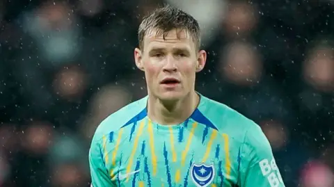 Rob Atkinson playing for Portsmouth