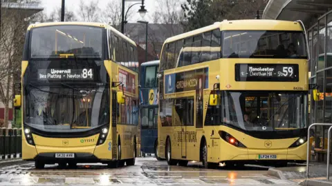 TFGM Yellow Bee Network buses