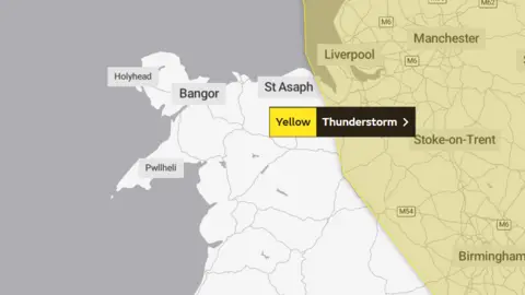 Met Office Weather warning map