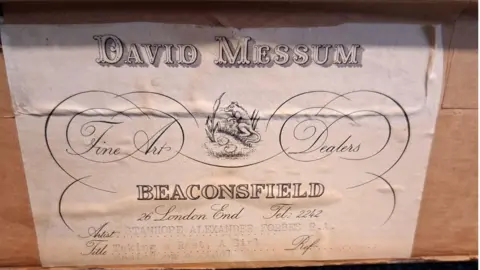 Leonard Cheshire A paper note on the back of the painting from David Messum Fine Arts which has Stanhope Alexander Forbes name printed on the bottom of it. 