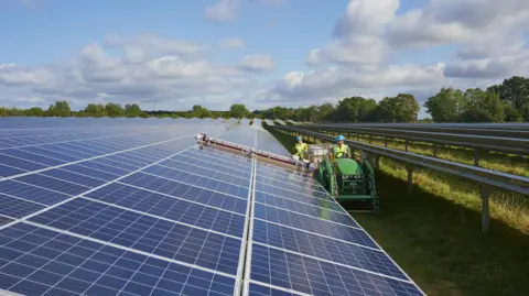 Getty Images A solar farm in the UK