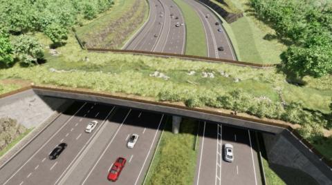A visual of the A417 Gloucestershire Way crossing