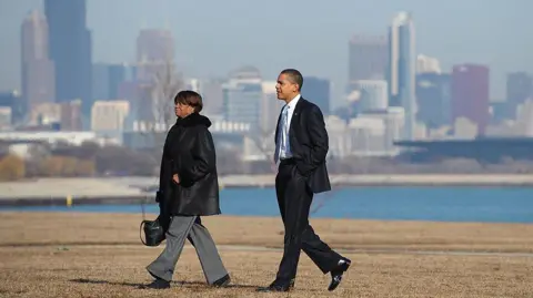 Getty Images Barack Obama dhe Marian Robinson në 2009