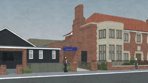 Hoot Architecture CGI image of the new extension