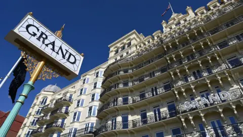 Exterior of the Grand Hotel in Brighton