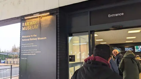 The entrance to the National Railway Museum in York
