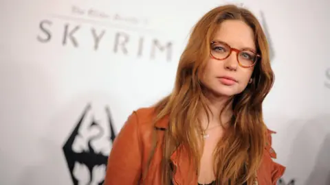 Actress Daveigh Chase arrives at the official launch party for the most anticipated video game of the year, The Elder Scrolls V: Skyrim, at the Belasco Theatre on November 8, 2011 in Los Angeles, California. 