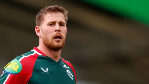 Freddie Steward in action for Leicester Tigers