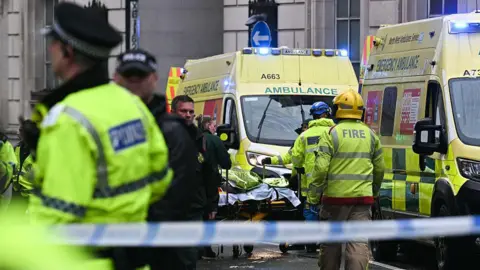 Getty Images Emergency services on the scene of the incident in Water Street 