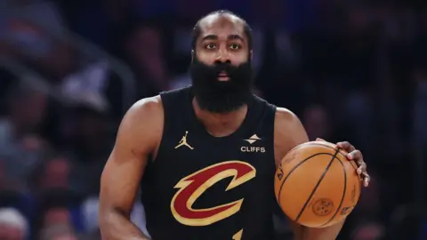 James Harden playing for the Cleveland Cavaliers