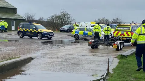 Hemsby Lifeboat Emergency services on scene