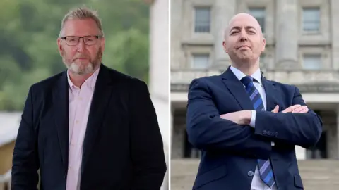 A composite showing Doug Beattie on the left and Jon Burrows on the right 