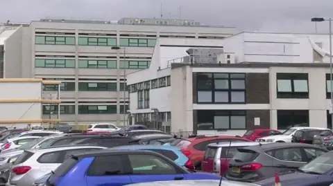 Parking near the hospital.