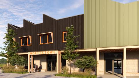 A graphic of the community centre to be built in Northstowe