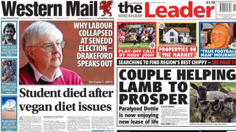 Western Mail and Wrexham Leader newspapers