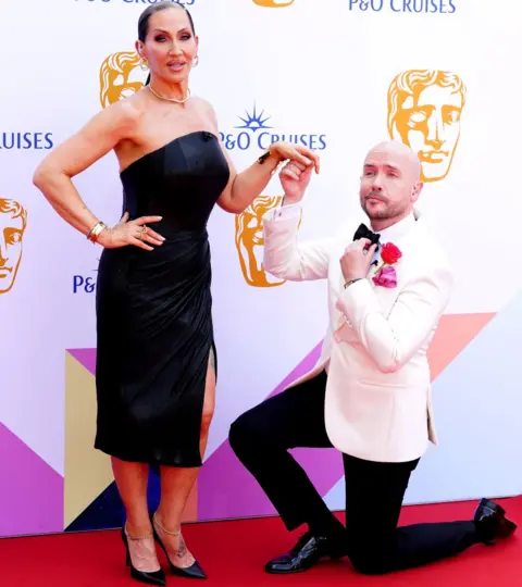 PA Media Michelle Visage and Tom Allen attending the BAFTA TV Awards 2024, at the Royal Festival Hall in London. Picture date: Sunday May 12, 2024