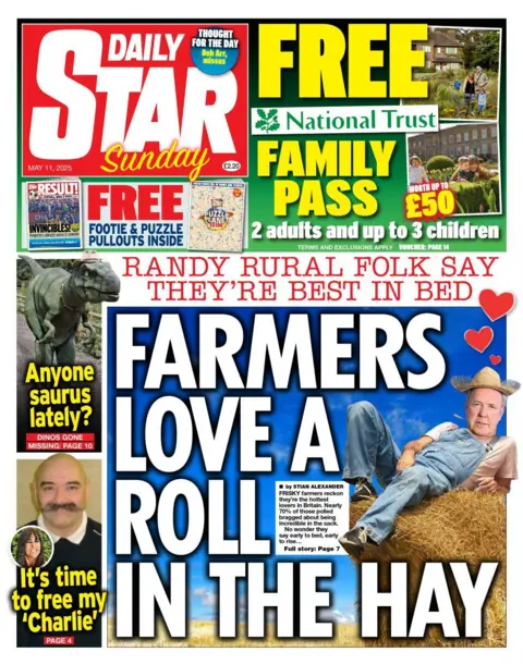 Daily Star front page on Sunday 11 May 2025