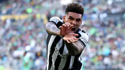 Igor Jesus celebrates by pretending to shoot a fireball from his hands