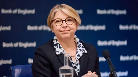 Sarah Breeden at a Bank of England meeting