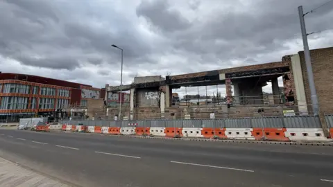 BBC The remains of the Broad Marsh shopping centre