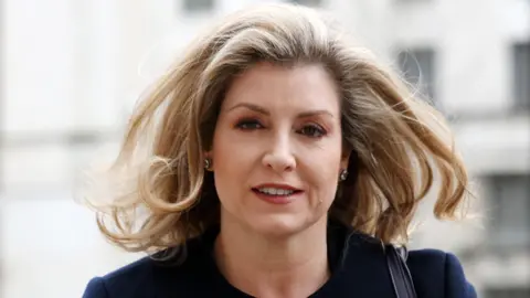 EPA Penny Mordaunt arrives at 10 Downing Street for a Cabinet meeting