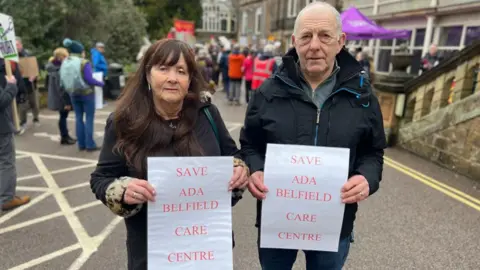 Pam Cox (left) urged the council to pause and rethink the plans