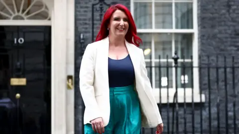 PA Media Louise Haigh walking away from 10 Downing Street