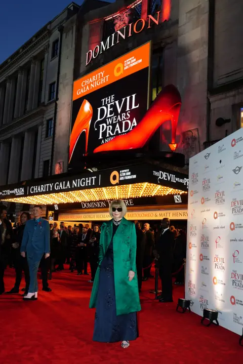 Ian West/PA Dame Anna Wintour outside the Dominion Theatre for The Devil Wears Prada: The Musical charity gala night