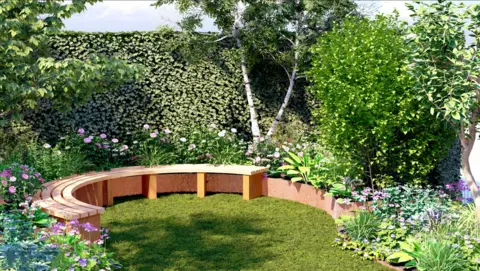 The Royal Horticultural Society CGI image of the garden