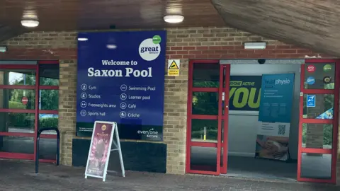 Entrance of Saxon Pool in Biggleswade