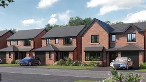 Artist impression of how the homes would look