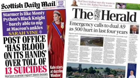 index picture combining the front pages of two newspapers