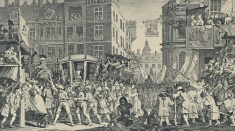 Getty Images Illustration of the Lord Mayor's Show in 1747