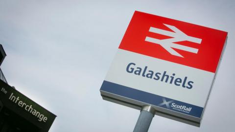 Galashiels station sign