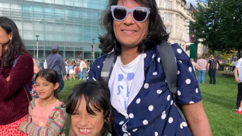 Mat Trewern/BBC Danielle and her daughter 