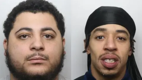 South Yorkshire Police Police headshots of the defendants. L to R: Jake Brown, Leon Waite,