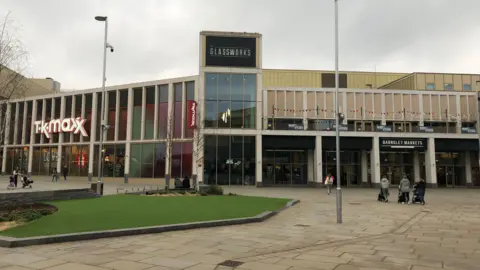 An exterior shot of Glass Works Market in Barnsley