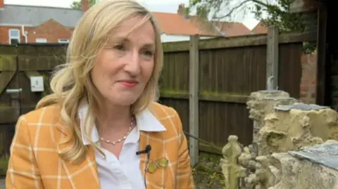 Becki Thomas/BBC Caroline Hawley at Beverley Minster