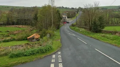 B6265 near Fellbeck