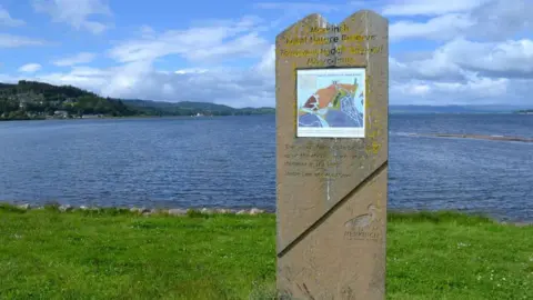 BBC A sign at Merkinch Local Nature Reserve