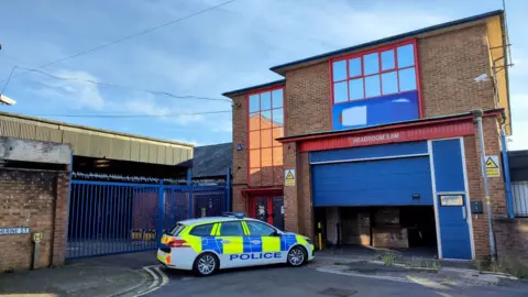 Cheshire Police Police at the factory