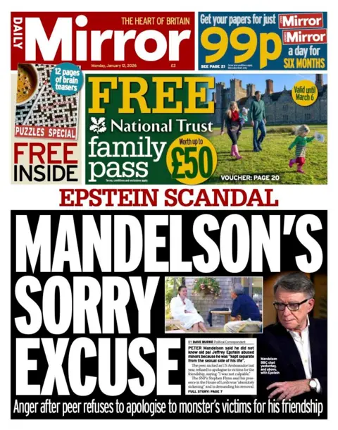  "Mandelson's sorry excuse."
