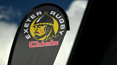 Exeter Chiefs banner outside Sandy Park