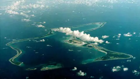 Reuters Diego Garcia is seen from a plane.
