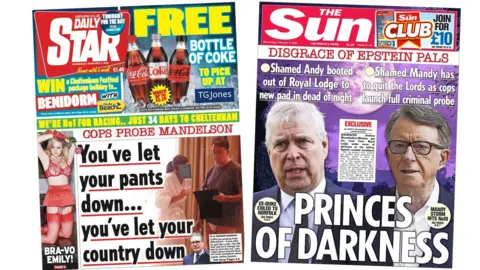  'Cops probe Mandelson' and 'Princes of Darkness'